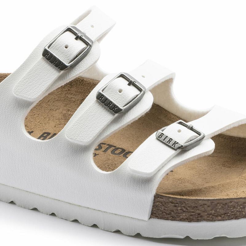 Birkenstock Birko-flor Florida Dame Hvide | DK 462LIS